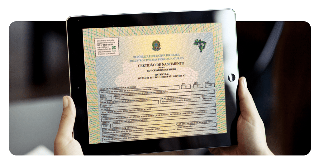 Certidão de nascimento gratuita