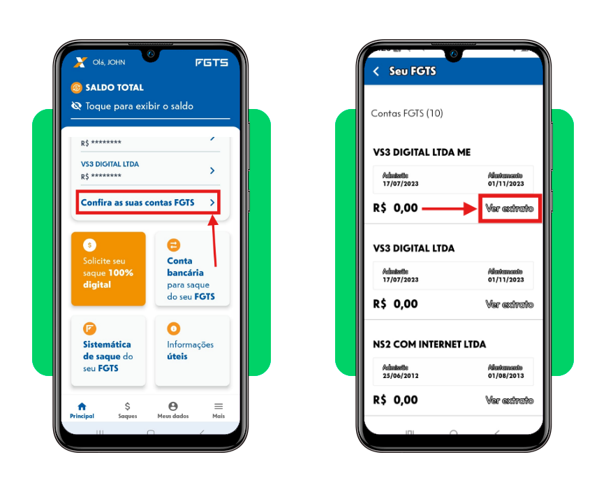 Consultar e sacar FGTS disponível