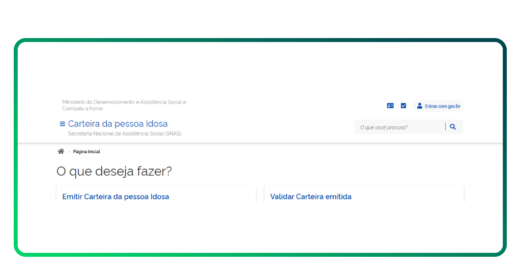 Carteira do Idoso para viajar