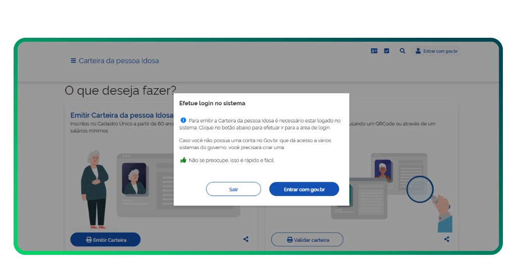 Carteira do Idoso para viajar