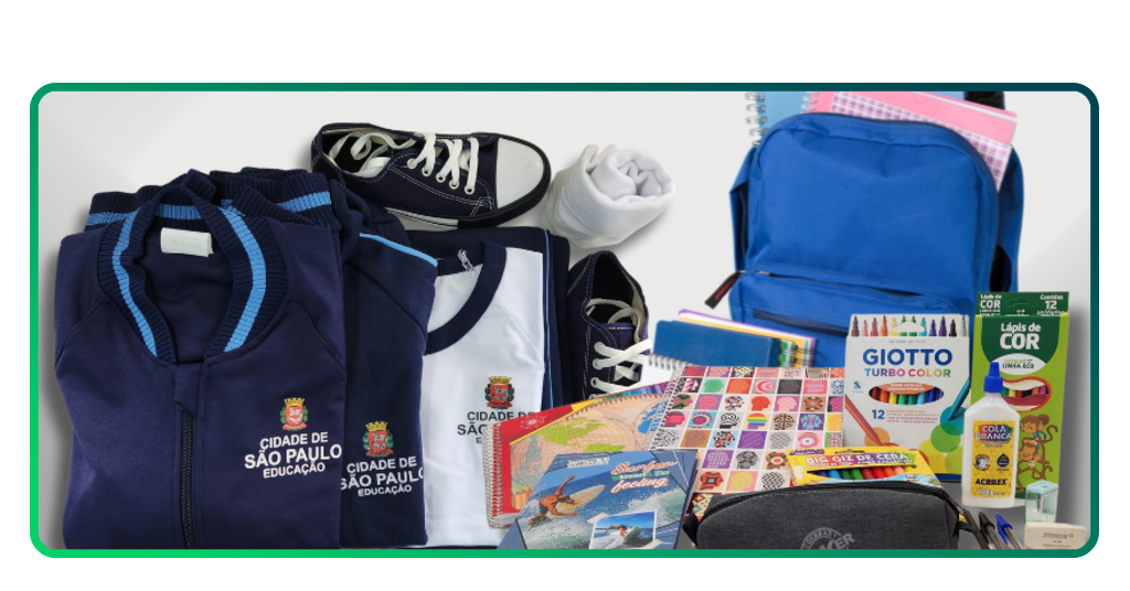 Kit escolar grátis do governo