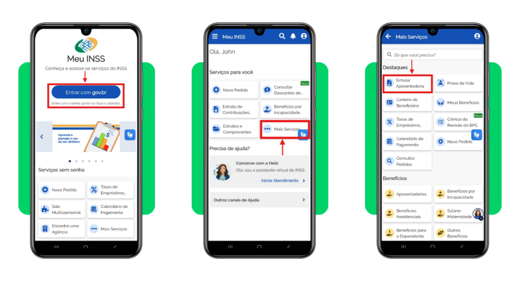 Simular a aposentadoria do INSS