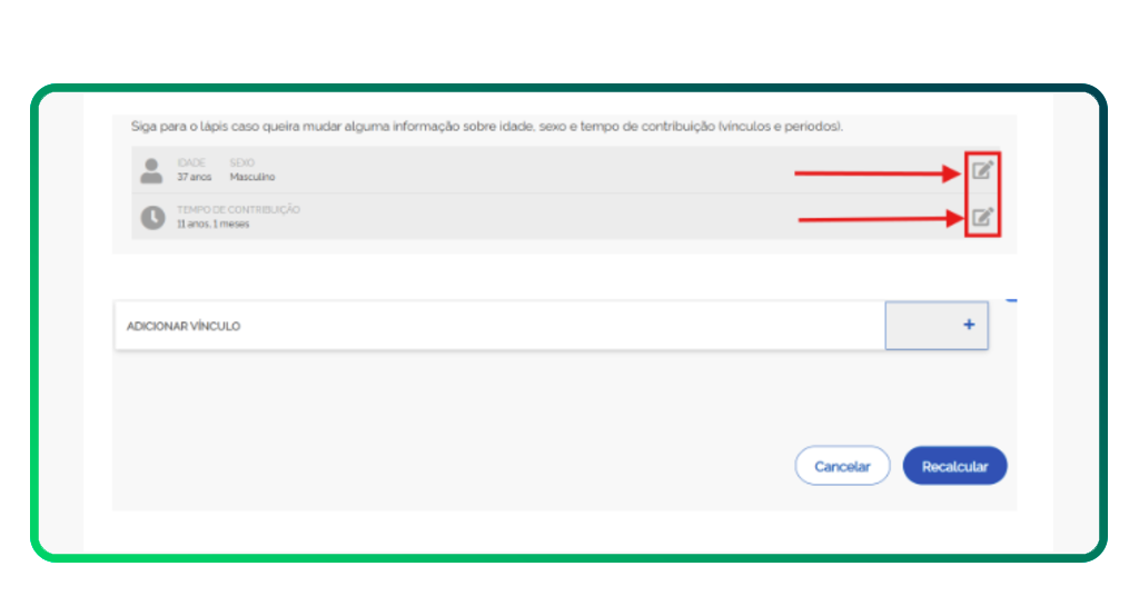 Simular a aposentadoria do INSS