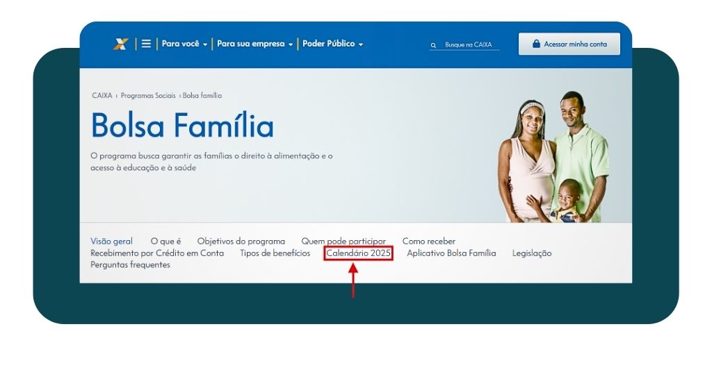 Calendário completo do Bolsa Família 2026