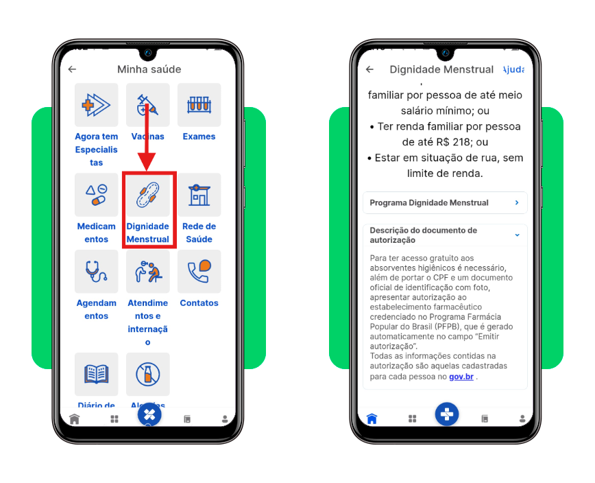 Fraldas e absorventes grátis do governo
