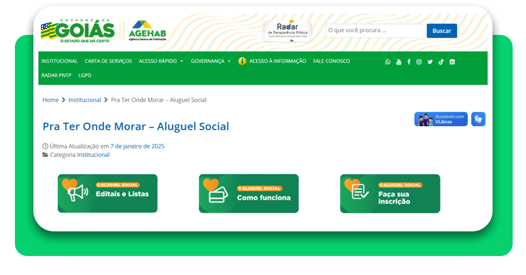 Aluguel Social em Goiás