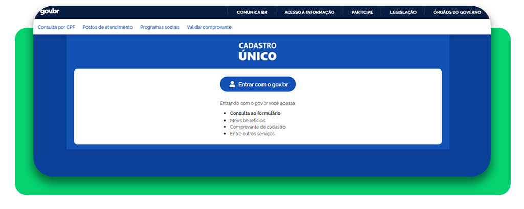 Pendências do CadÚnico no CPF