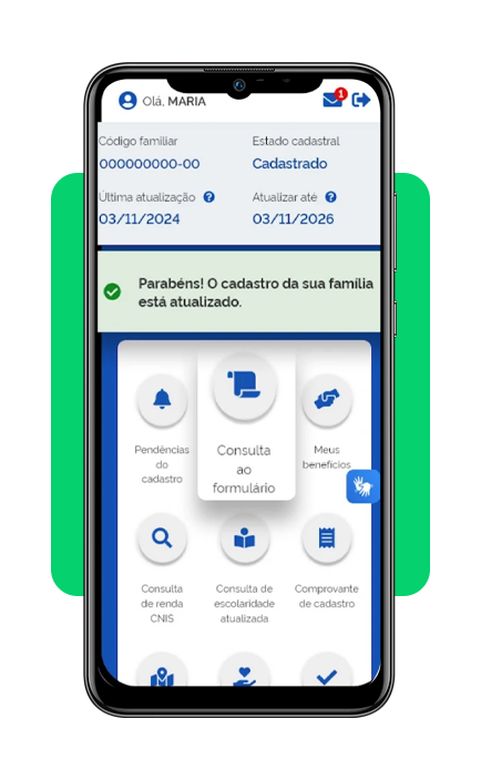 Atualizar o CadÚnico no celular