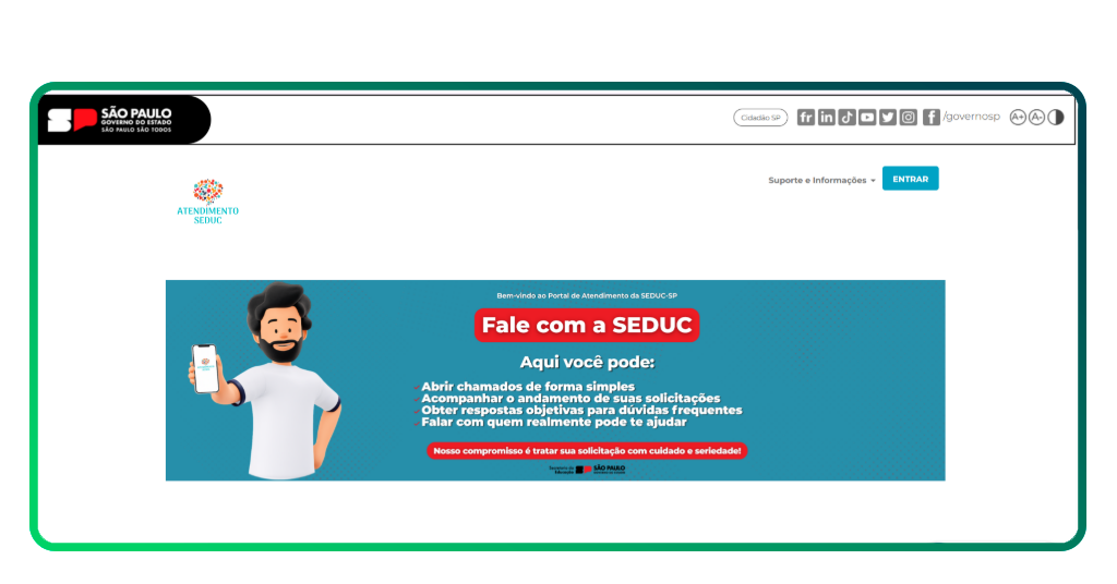 Inscrição EJA pelo celular
