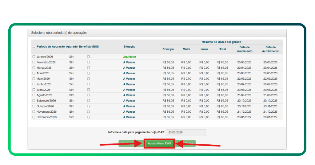 Contribuição do MEI 2026