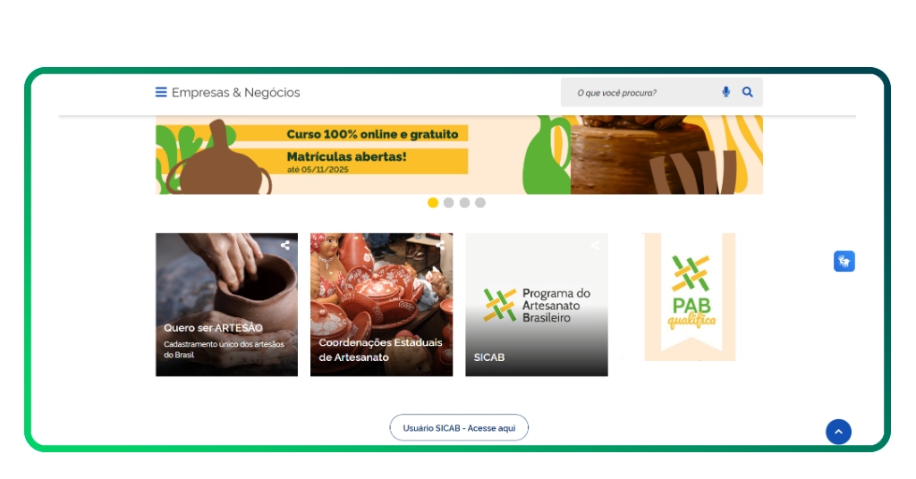 Carteira do Artesão grátis