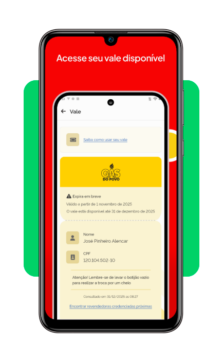 Botijões a receber do Gás do Povo 
