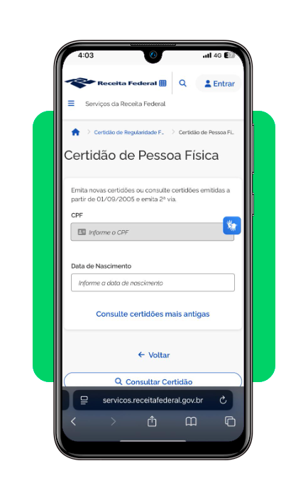 Certidão negativa de débitos