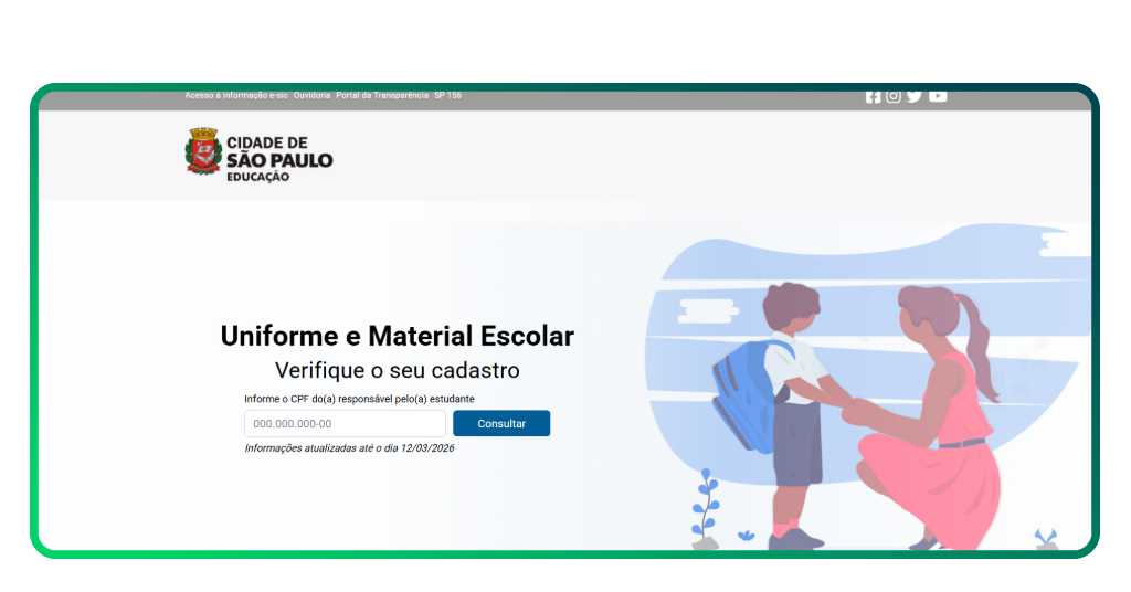 Saldo em auxílio escolar