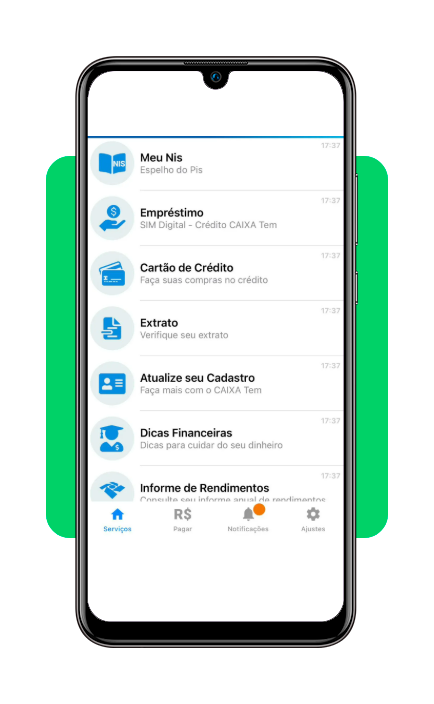 Solicitar o empréstimo do CAIXA Tem