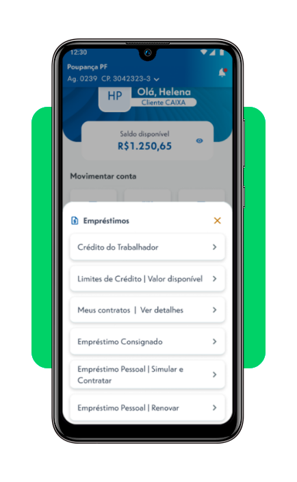 Solicitar o empréstimo do CAIXA Tem