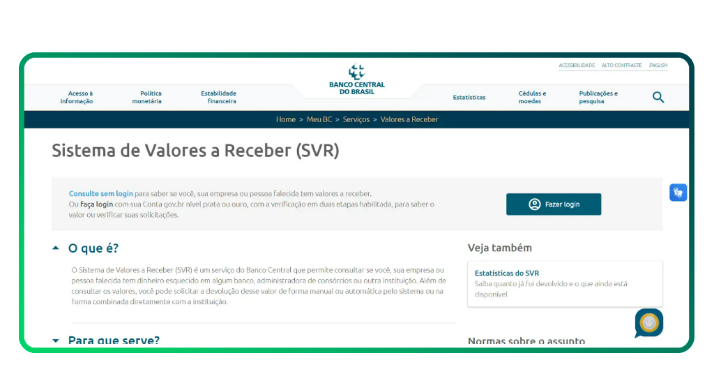 Consultar dinheiro esquecido de parentes falecidos
