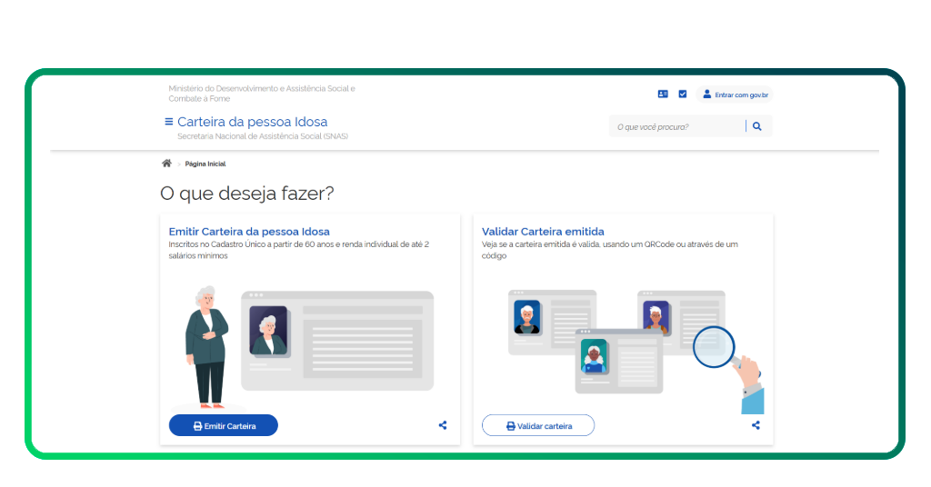 Carteira do Idoso para viajar