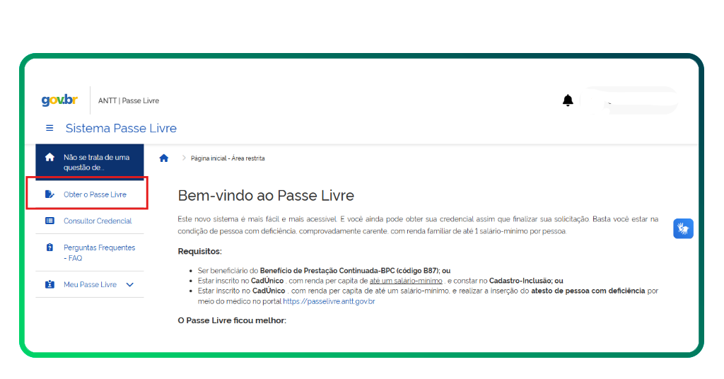 Passe Livre Interestadual para PcD