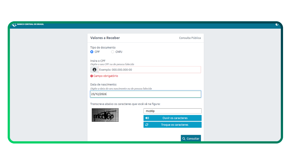 Dinheiro dos seus avós disponível