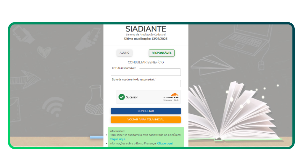 Saldo do Bolsa Presença