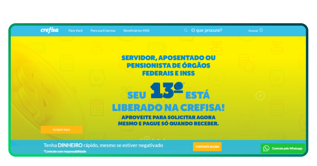 empréstimo Crefisa para aposentado